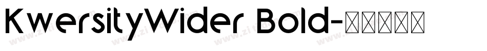 KwersityWider Bold字体转换
